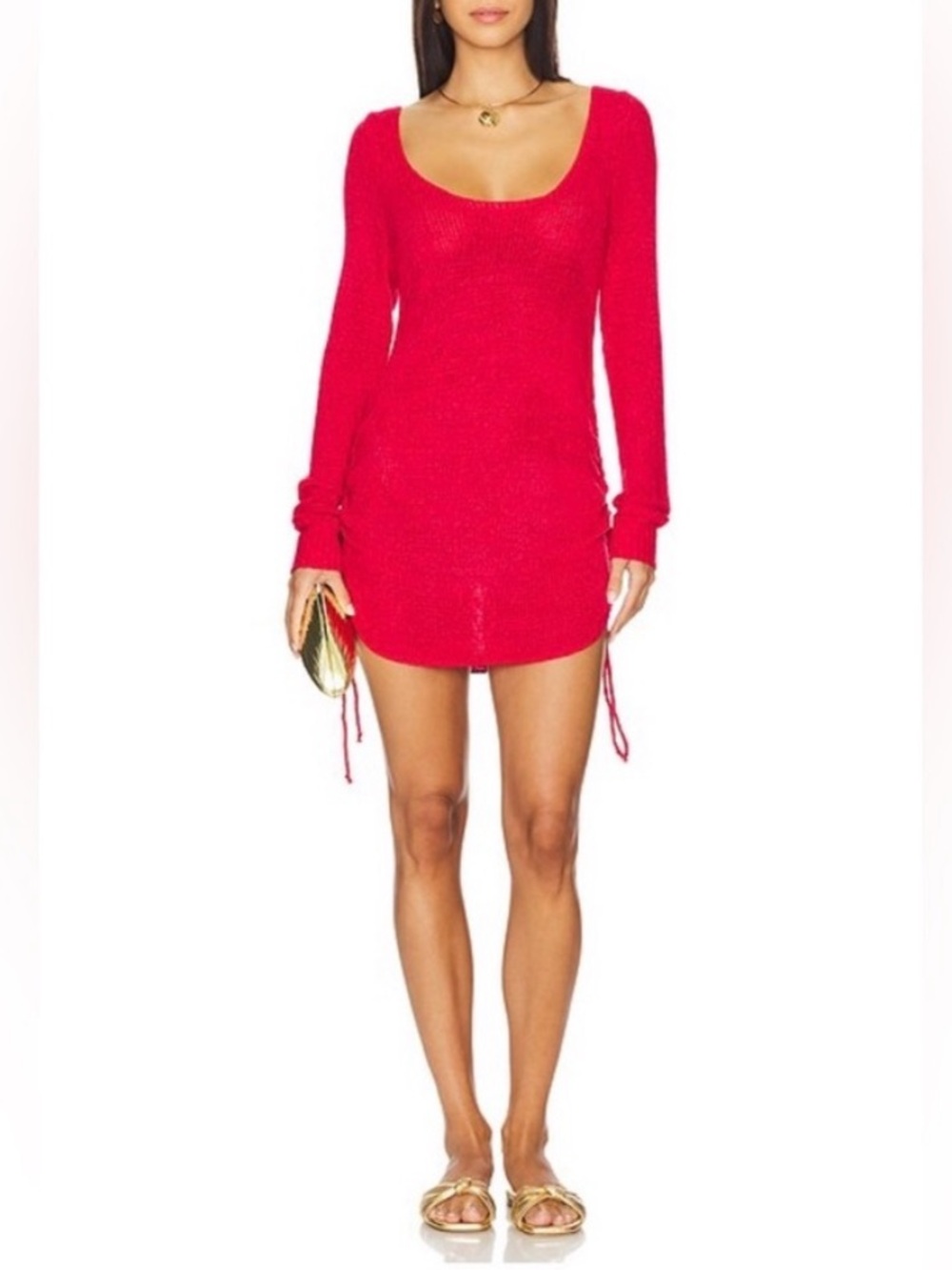 SNDYS x Revolve Open Back Mini Dress Like New Red